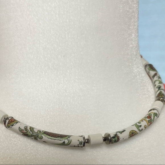 Porcelain Choker Hook Clasp Vintage Made in Japan - Picture 5 of 13